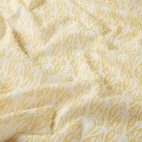 Cream Yellow Snowdrop Cotton Scarf