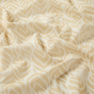 Ivory Tropic Leaf cotton scarf - Thumbnail