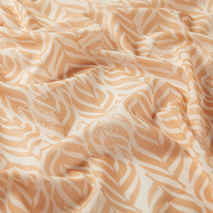 Orange Tropic Leaf Cotton scarf - Thumbnail